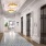 a hallway with elevators